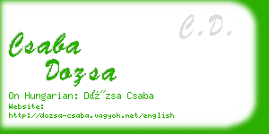 csaba dozsa business card